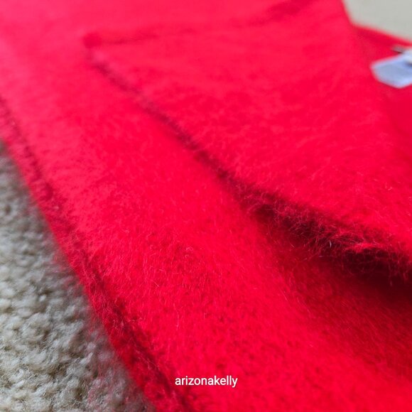 NWOT Banana Republic Wool Cashmere Brushed Scarf Red Sunset - Picture 14 of 16